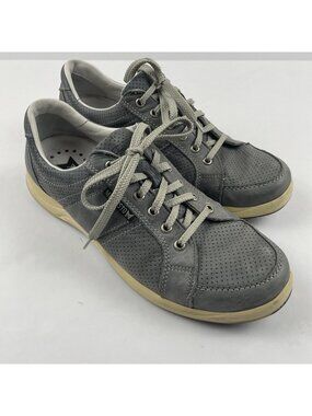 Mephisto Hero Perf Sneakers Men’s 9 Nubuck Leather Walking Light Gray